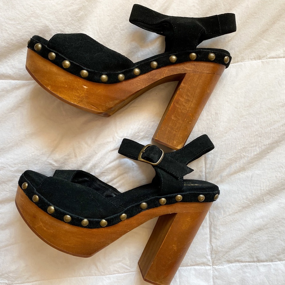Vintage chunky Jeffery Campbell Woodies platforms